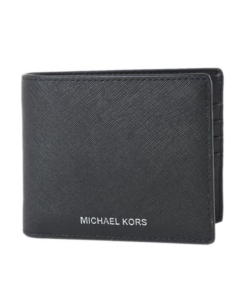 michael kors mens harrison leather billfold wallet in black|Harrison Saffiano Leather Billfold Wallet .